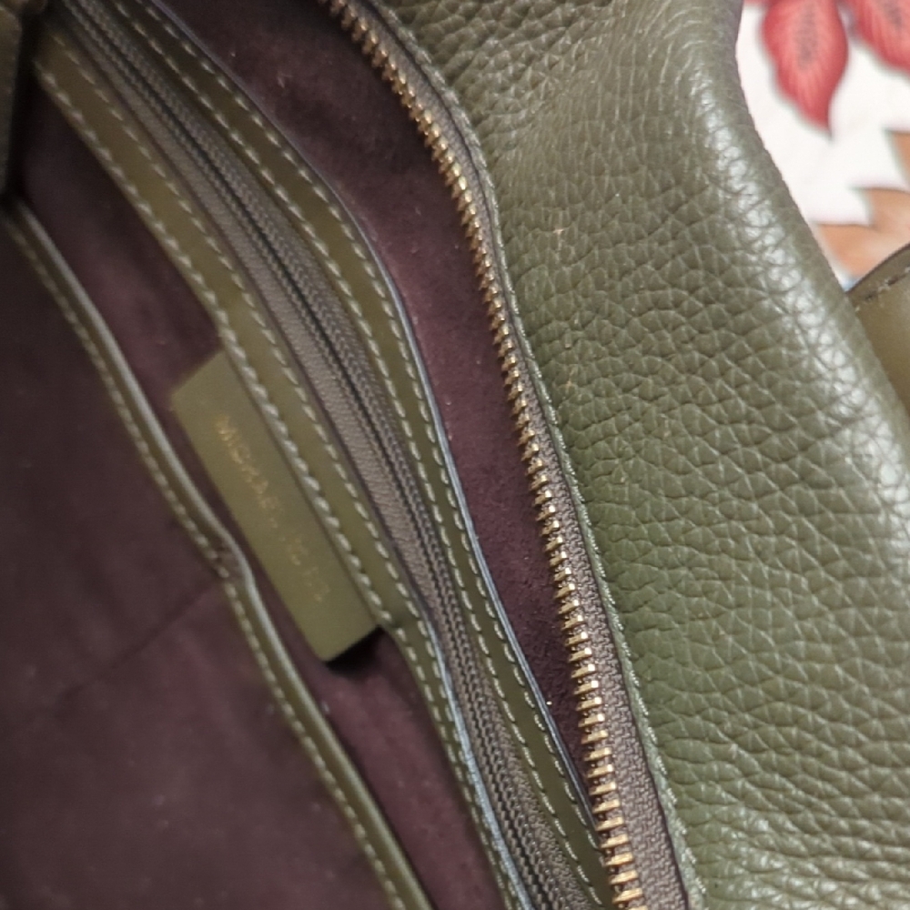 Michael Kors Olive Leather Satchel - Picture 8 of 8